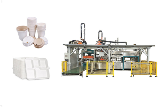 Máquinas innovadoras de moldeo de pasta de papel para utensilios de mesa moldeados con pasta de papel Certificado ISO9001