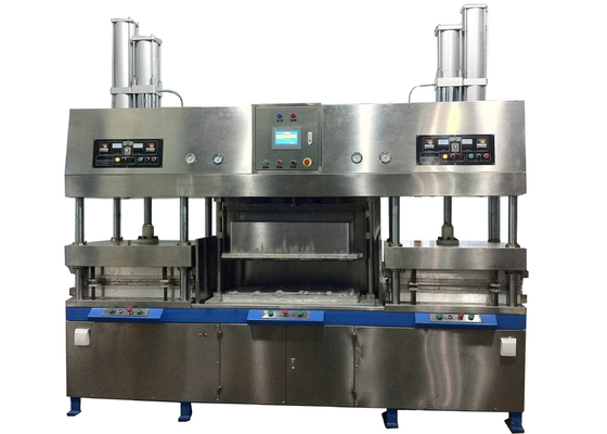 Máquina de moldeo de pulpa de control PLC para la producción de cajas de comida con conchas