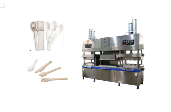 Equipo moldeado pulpa biodegradable de la cuchara de la comida