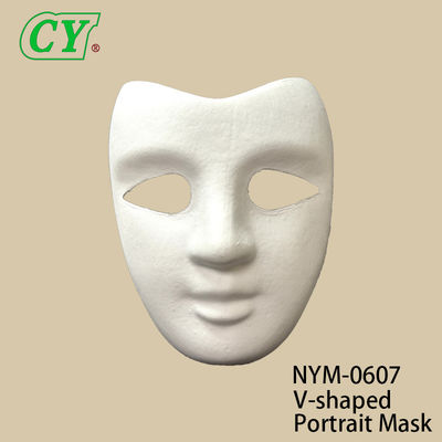 Máscaras faciales de manualidades DIY nuevas, máscaras de pulpa de papel en blanco pintables para cosplay, Halloween, juegos familiares, máscaras de fiesta