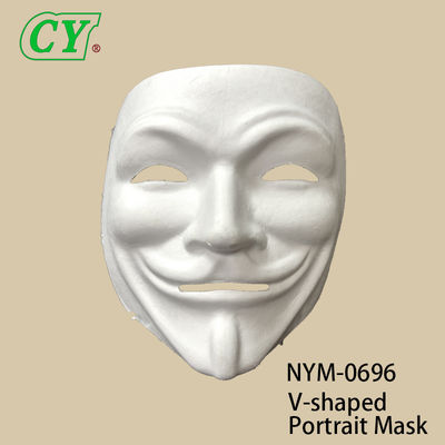 Máscaras faciales de manualidades DIY nuevas, máscaras de pulpa de papel en blanco pintables para cosplay, Halloween, juegos familiares, máscaras de fiesta