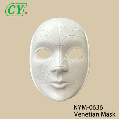 Papel blanco Mache Dibujados a mano Sonrisa Facial Cosplay Máscaras de bricolaje Mascarillas venecianas Mascarillas de fiesta