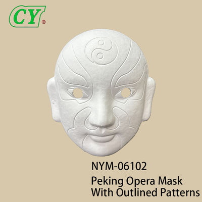 Papel blanco Mache Dibujados a mano Sonrisa Facial Cosplay Máscaras de bricolaje Mascarillas venecianas Mascarillas de fiesta