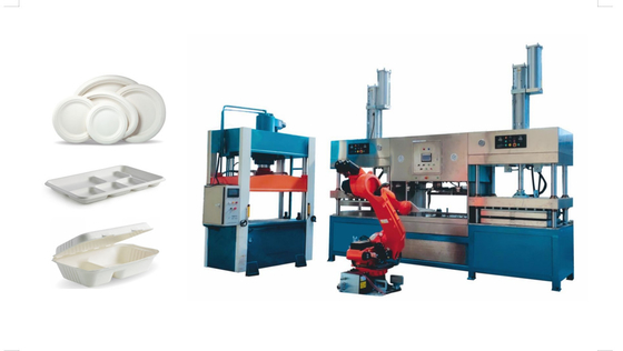 Robot completamente auto de Tray Making Machine With 6 AXIS de la comida para llevar de la fibra del bagazo