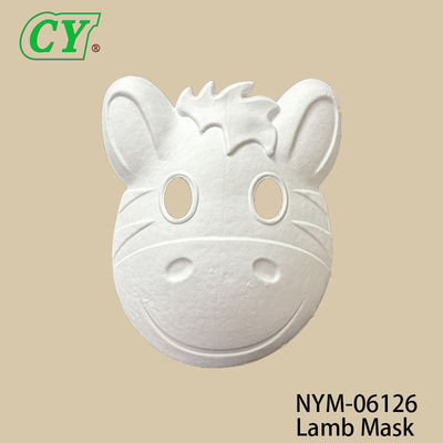 Máscara de animal moldeada en pulpa biodegradable ecológica, personalizable, dibujable y pulverizable para celebraciones de Halloween