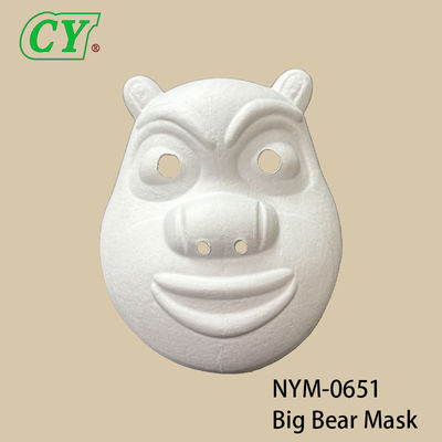 Máscaras de animales de Halloween blancas para manualidades, base moldeada de pulpa ecológica para dibujar y pintar con aerosol