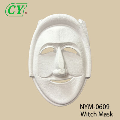 Máscaras faciales de manualidades DIY nuevas, máscaras de pulpa de papel en blanco pintables para cosplay, Halloween, juegos familiares, máscaras de fiesta
